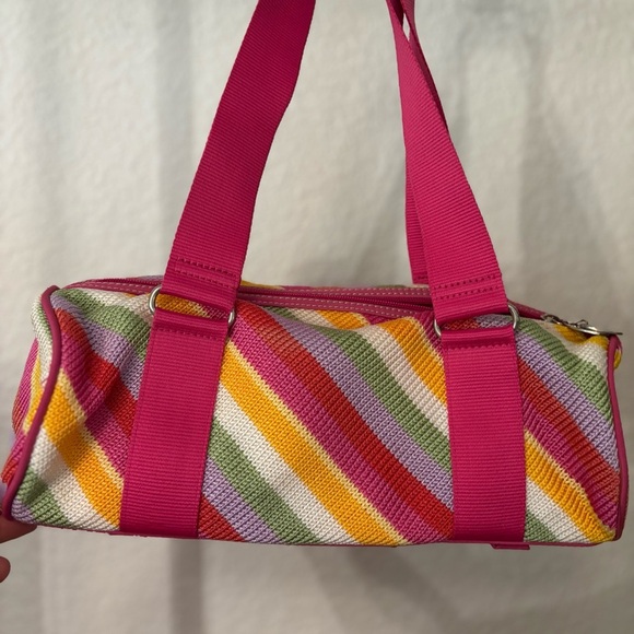 The Sak Barrel Bag Summer Colors Knit Woven Shoulder 10 Year Anniversary - Picture 2 of 13